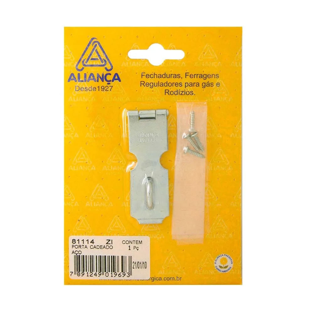 Imagem do produto Aliança Porta Cadeado 81114 89mm Zincado