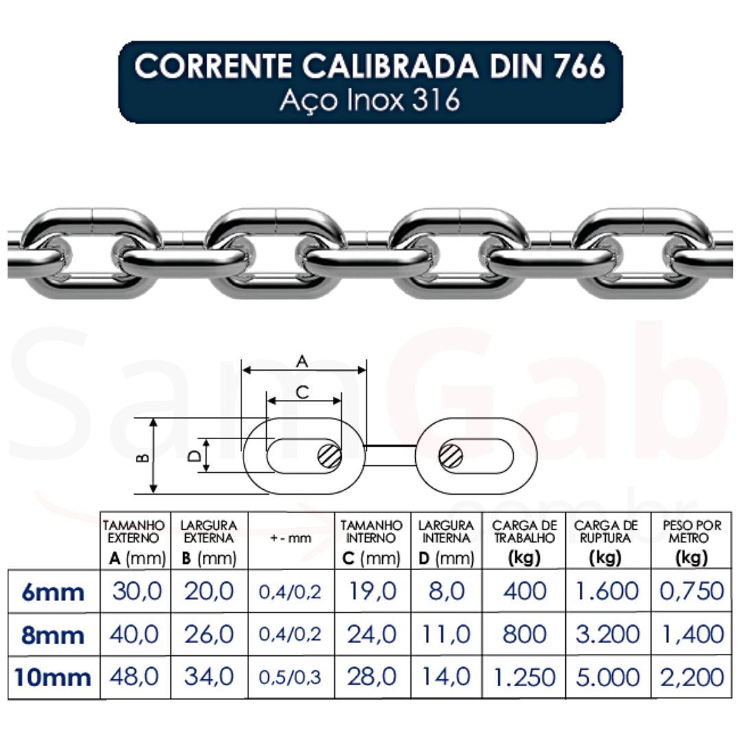 Imagem do produto Hevvy Corrente 6 mm 02 m