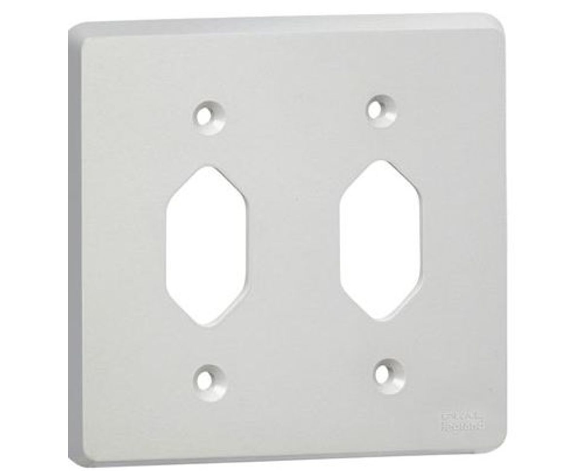 Imagem do produto Pial Legrand Placa 4x4 para 2 Tomadas Retangulares (TOM+TOM) Clássica Cinza