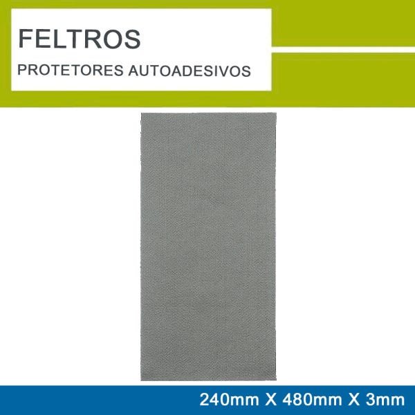 Imagem do produto Engedon Placa de Feltro 240x480x3 mm Cinza/250 Adesivado