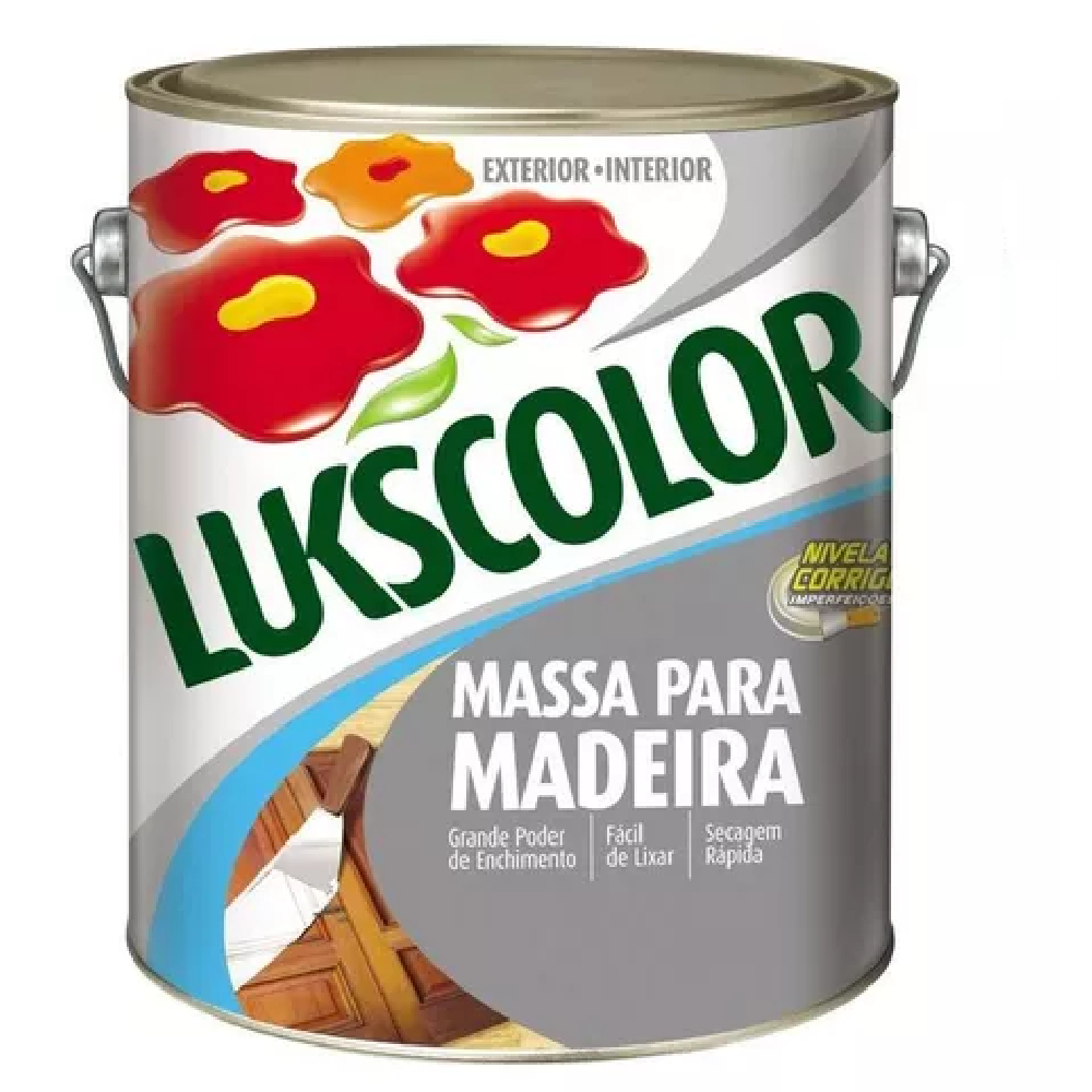 Imagem do produto Lukscolor Massa para Madeira Branca 900ml