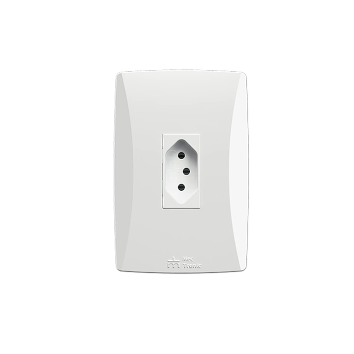 Imagem do produto Mec Tronic Conjunto com Placa Tomada Vertical 2P+T 10A Petra