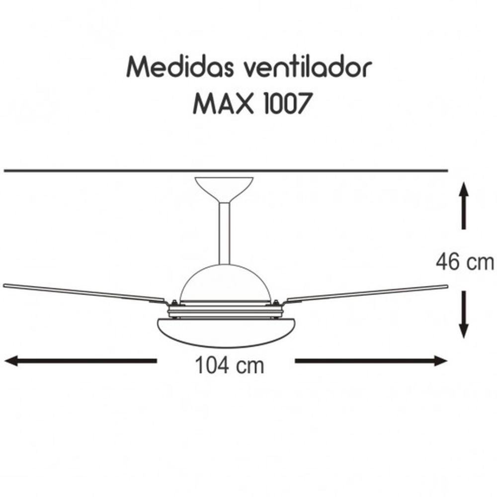 Imagem do produto Rioprelustres Ventilador de Teto 1007 Marrom Liso 3 Pás Tabaco