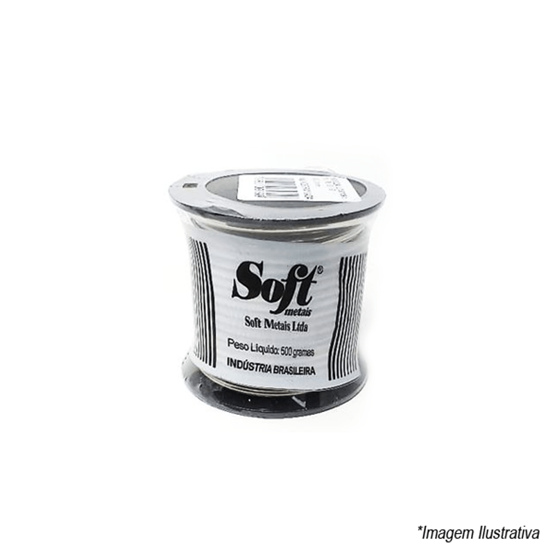 Imagem do produto Eluma Solda Soft sem Resina 50 x 50 2,4 mm 500 g Preta