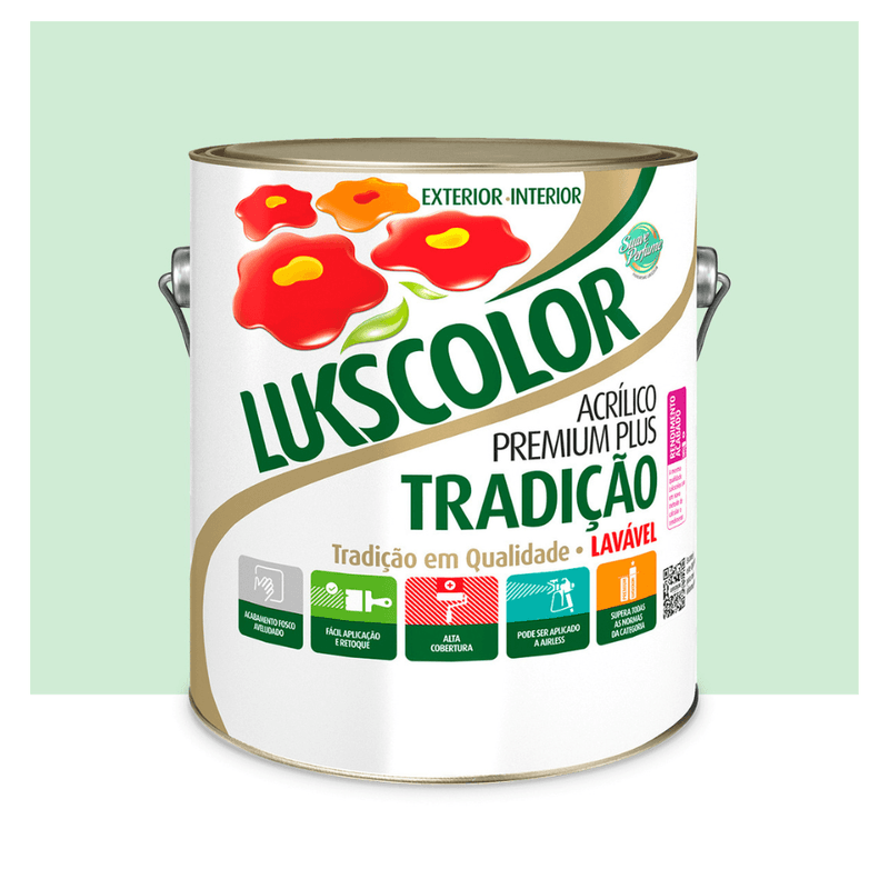 Imagem do produto Lukscolor Tinta Acrílica Standard Tradição Verde Água 3,6L