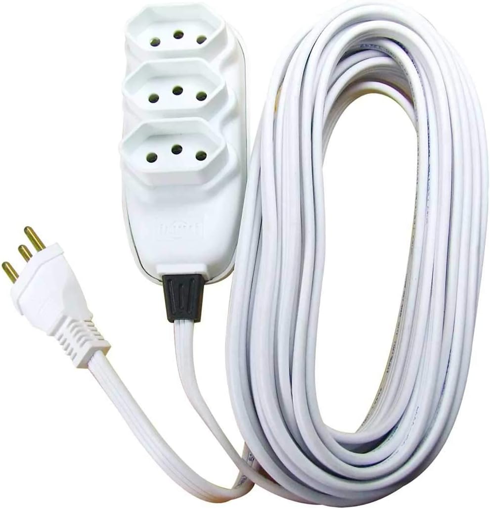 Imagem do produto Ilumi Extensão Elétrica 3 Tomadas com Cabo PP Chato 5 m 10A