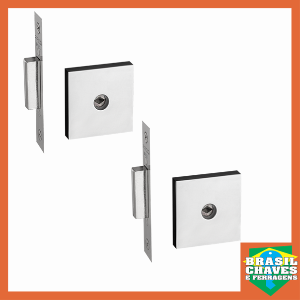 Imagem do produto Pado Par de Travas Tetra Zamac 11500 Roseta Quadrada Cromado
