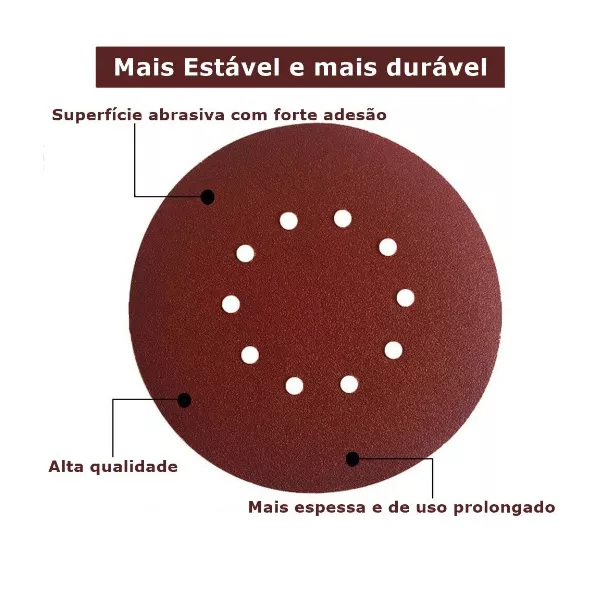 Imagem do produto Stone Hammer Disco de Lixa para Massa Grão 150 225 mm 10 Furos