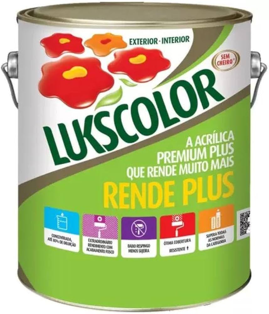 Imagem do produto Lukscolor Tinta Acrílica Premium Rende Plus Camurça 3,6 Litros