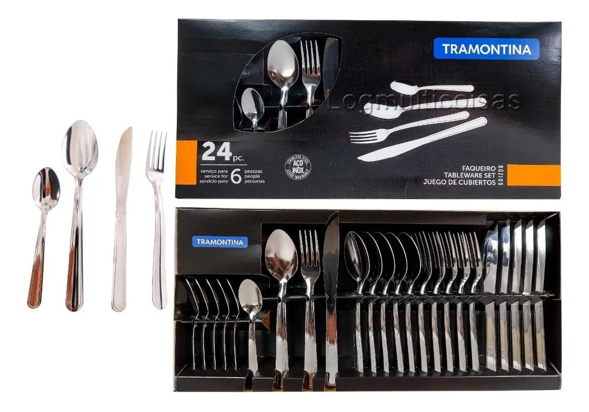 Imagem do produto Tramontina Faqueiro Búzios em Aço Inox 24 Peças