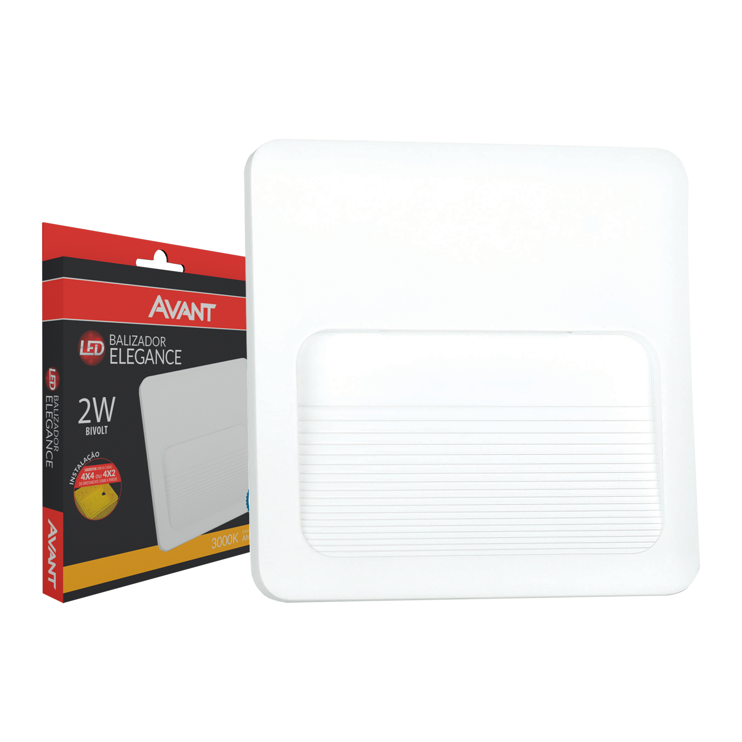Imagem do produto Avant Balizador Elegance Flex 4x2/4x4 IP20/IP65 2W Bivolt 3000K Luz Amarela