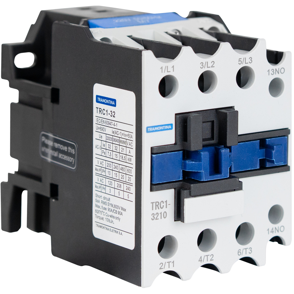 Imagem do produto Tramontina Contator Tripolar TRC1-3210 32A 220VCA 1NA