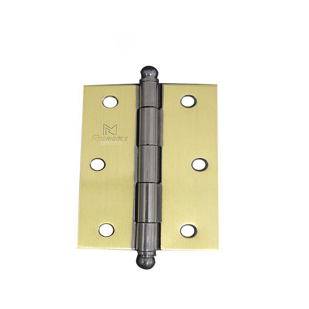 Imagem do produto Dobradiça Leve Aço Latão Oxidado 3.1/2" (Cartela com 3 peças) Rodrigues
