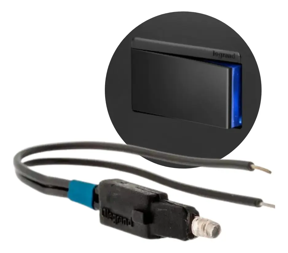 Imagem do produto Pial Plus Legrand Módulo LED de Sinalização Bivolt Azul para Interruptor 615099