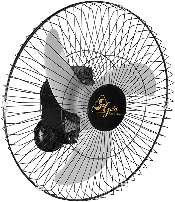 Imagem do produto Venti delta Ventilador Oscilante de Parede 60cm Bivolt Preto Gold - 73-6325