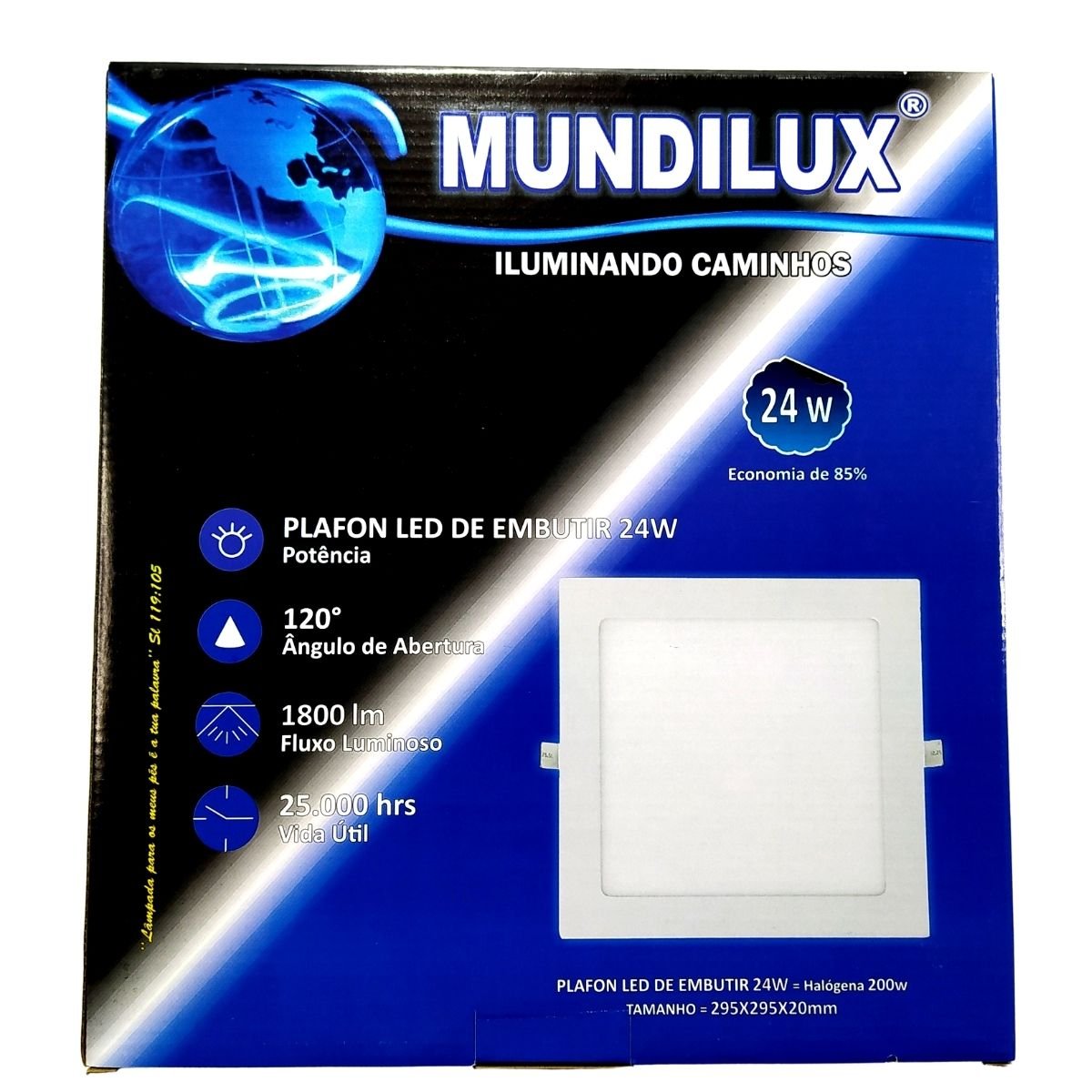 Imagem do produto Losch Plafon LED de Embutir Quadrado 24W 6000K