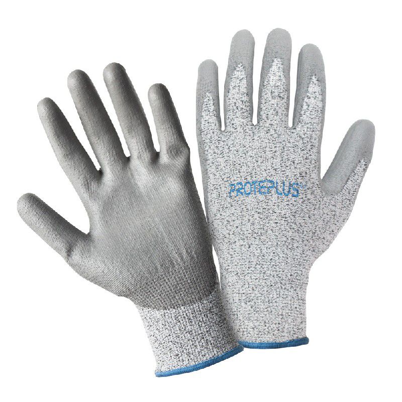 Imagem do produto Proteplus Luva de Fibra de Vidro e Polietileno com Banho de Poliuretano Anticorte Tamanho 8 Ref. PPM 16