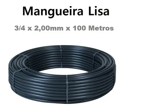 Imagem do produto Mangueira Lisa Preta Neotileno 3/4" x 2,0mm (100m)
