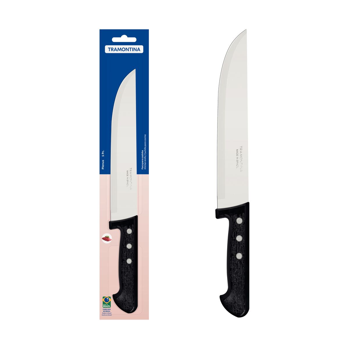 Imagem do produto Tramontina Faca de Cozinha / Carne Aço Inox 7" com Cabo de Madeira