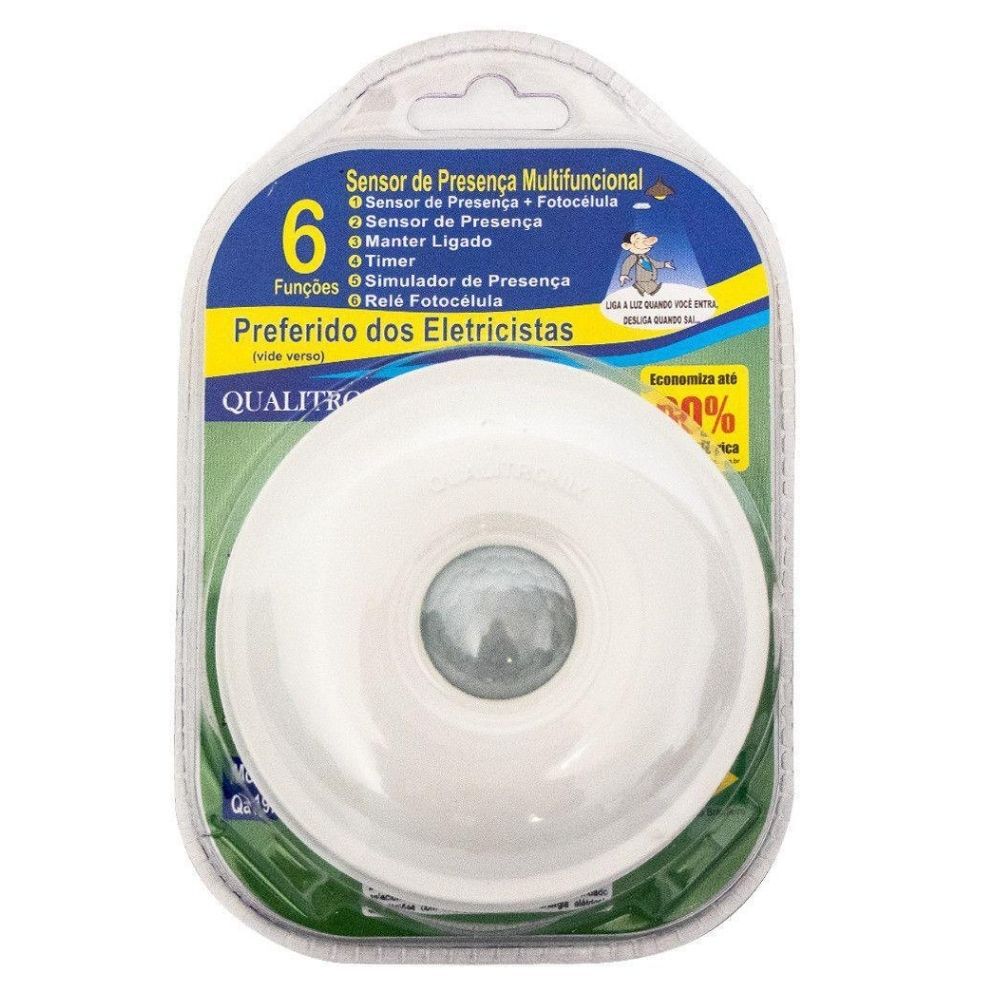 Imagem do produto Sensor de Presença Microcontrolado 360° com Fotocélula QA19M Qualitronix