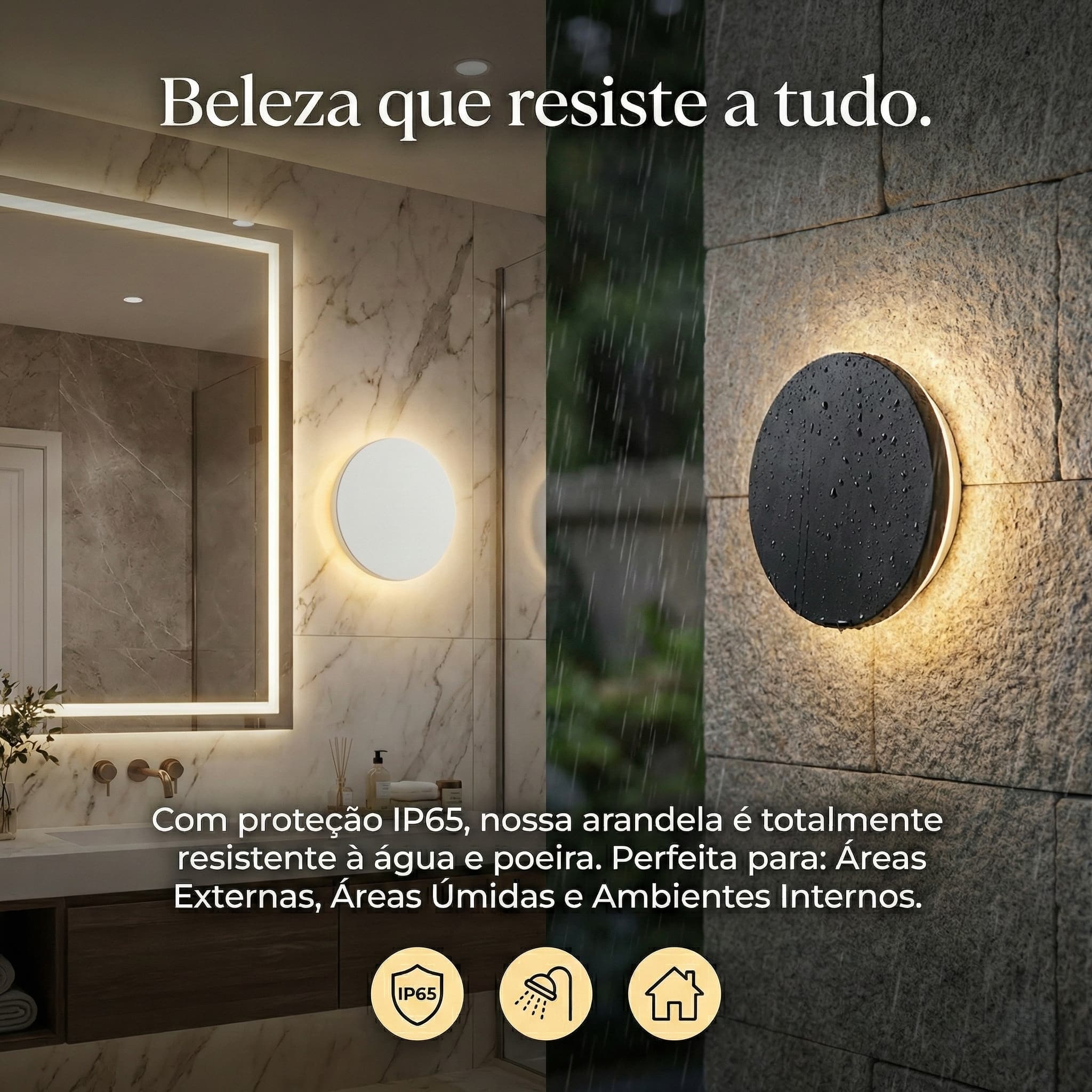 Imagem do produto Delis Arandela Dourada Preta Redonda LA0018 12W 3000K