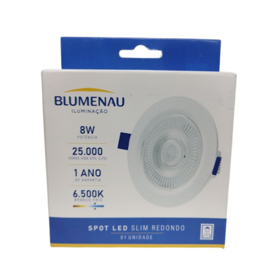 Imagem do produto Blumenau Spot de Embutir Redondo 9 cm 8W 6500K