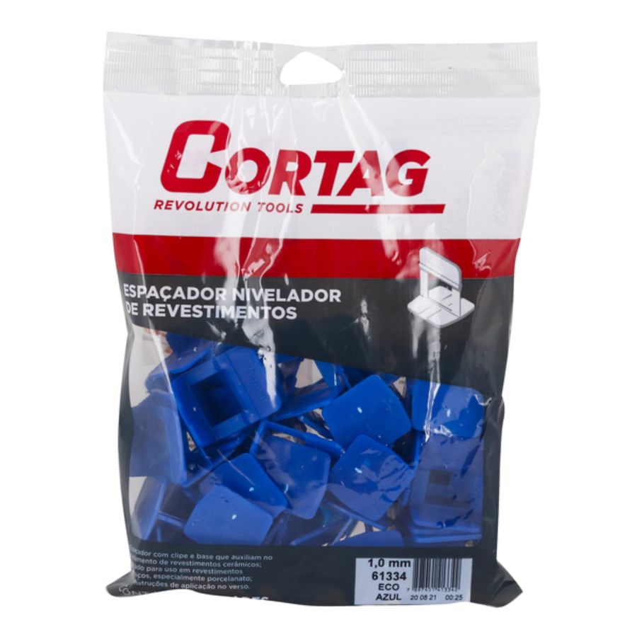 Imagem do produto Espaçador Nivelador Eco Revest 1,0mm Azul (50 un) Cortag