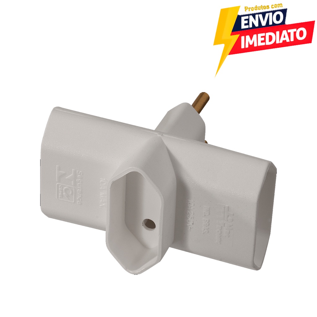Imagem do produto Mec Tronic Plug 3 Saídas 2P 10A 39140