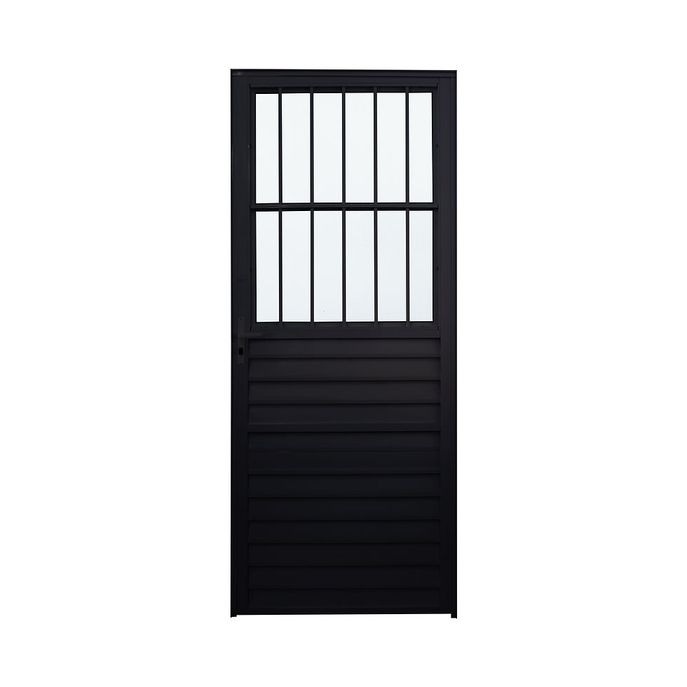 Imagem do produto Atlantica Porta Social Fortline com Grade 2100 x 860 Preta Esquerda 81131