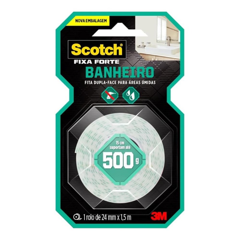 Imagem do produto 3M Fita Dupla Face Banheiro 24mm x 1m