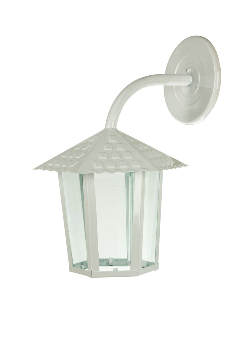 Imagem do produto Blumenau Arandela Colonial Sextavada Vidro Liso Branco 109400 04