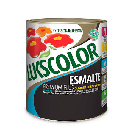 Imagem do produto Lukscolor Esmalte Acetinado Base Água Branco 900ml
