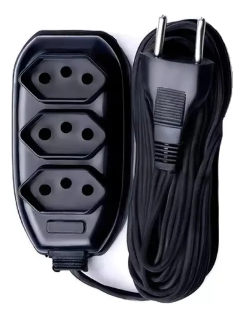 Imagem do produto Pial Legrand Extensão Elétrica Múltipla (Filtro de Linha / Régua) 2P+T 10A Cabo PP 3x0,75mm² Preto 3 Metros