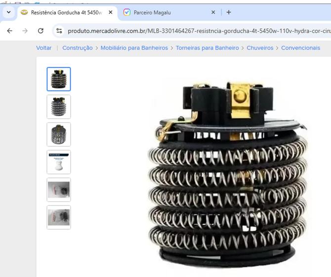 Imagem do produto Zagonel Resistência para Ducha Gorducha/Max Plus 4T 5450W 110V