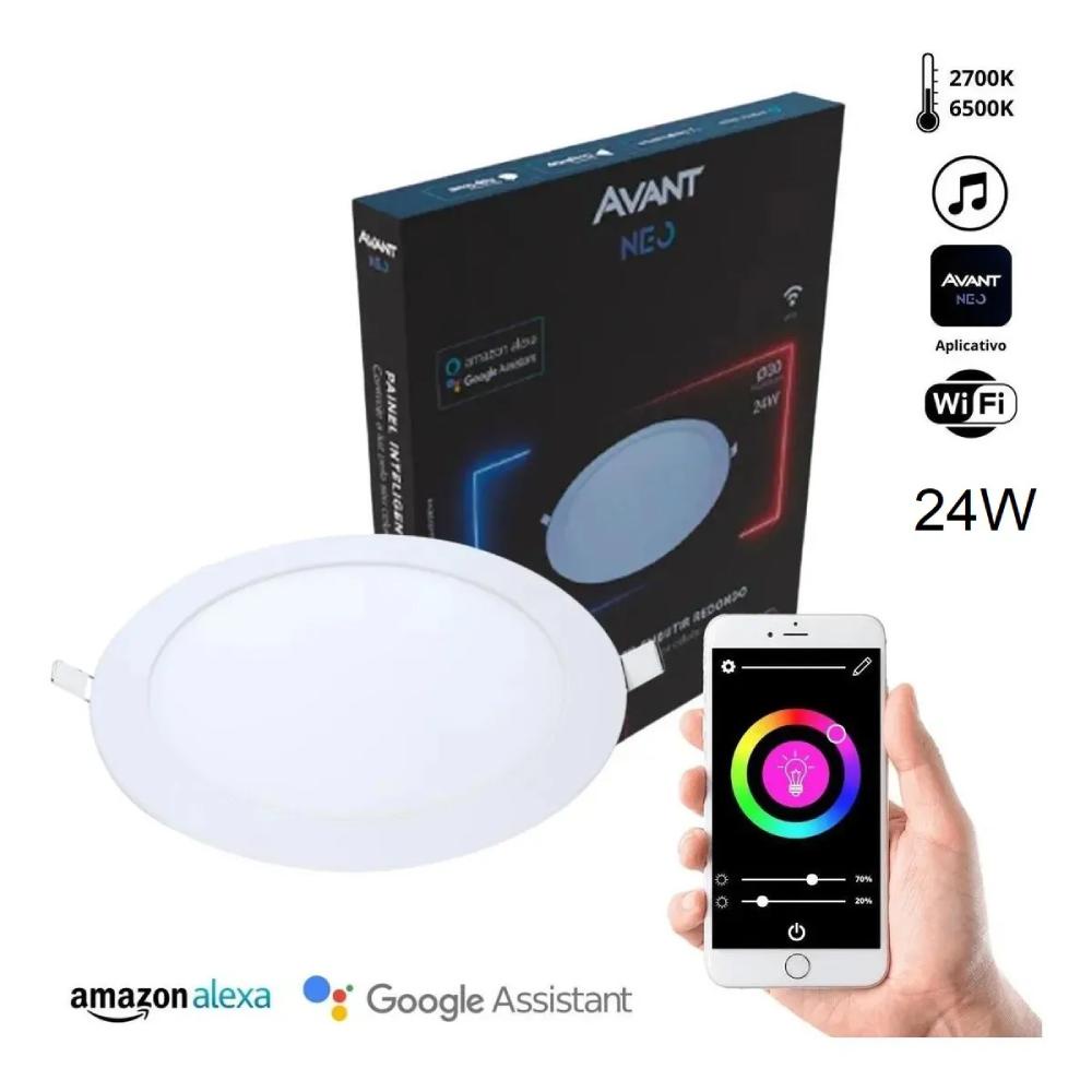 Imagem do produto Avant Plafon de Embutir Redondo com Sensor 24W 6500K