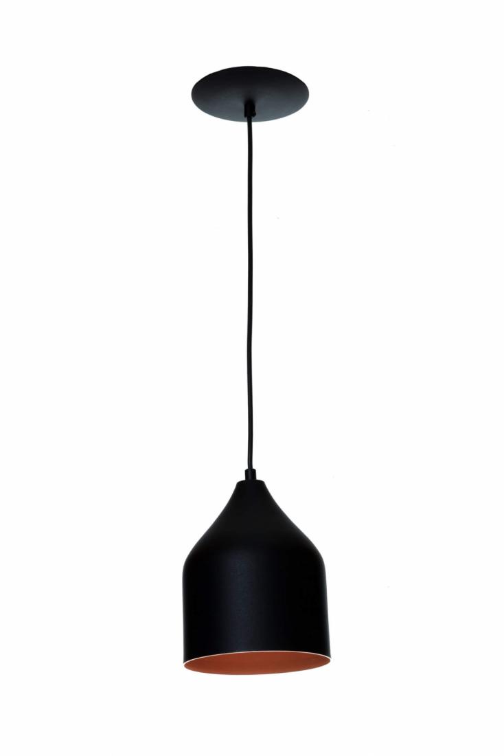 Imagem do produto Dm Lumi Pendente Marquesa 601/1 Preto Texturizado/Cobre