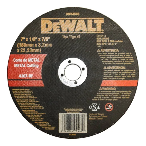 Imagem do produto Black Decker Disco de Corte para Metal DeWalt 7" x 1/8" x 7/8"