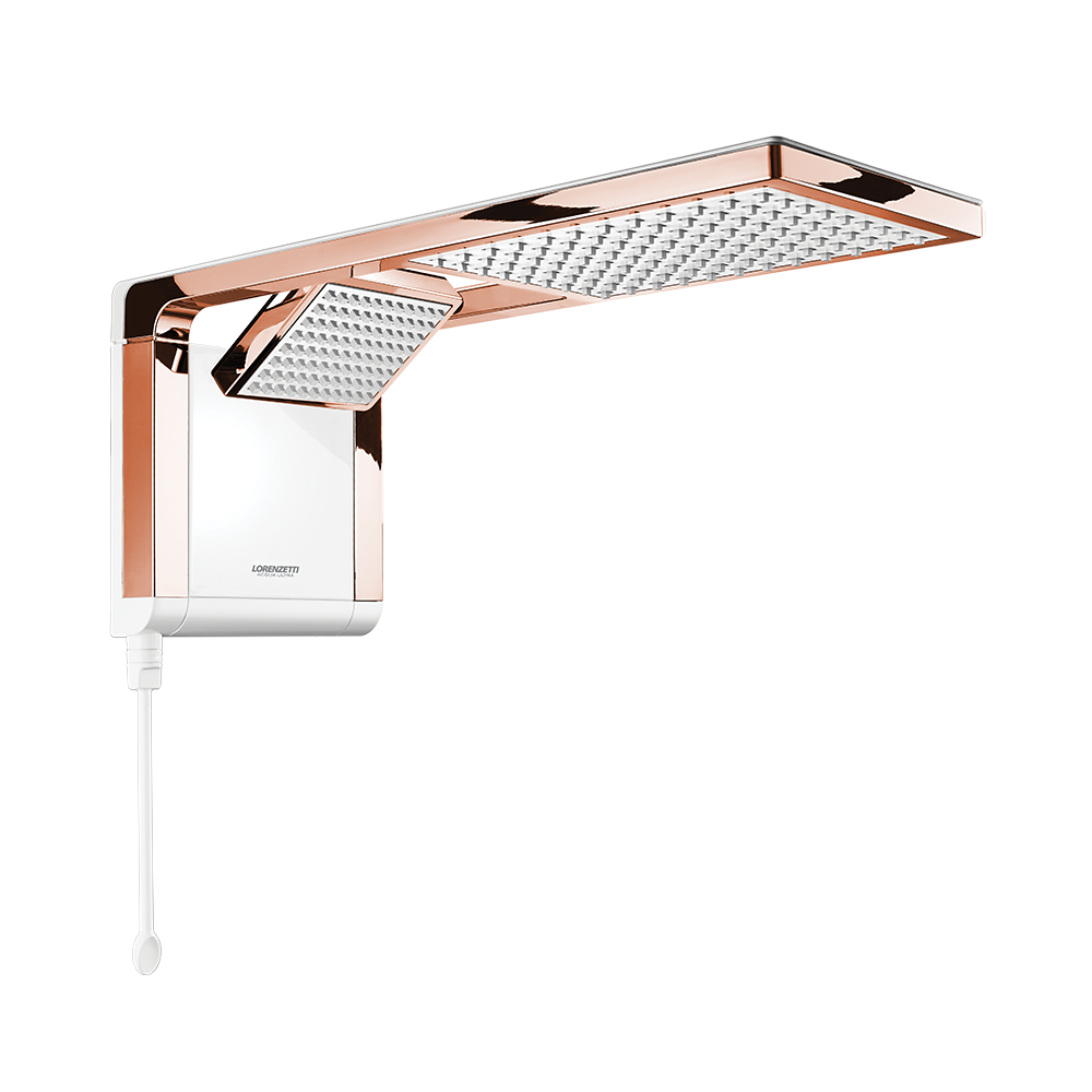 Imagem do produto Lorenzetti Acqua Duo Ultra Chuveiro Elétrico Multitemperatura 220V 7800W Branco e Rose Gold