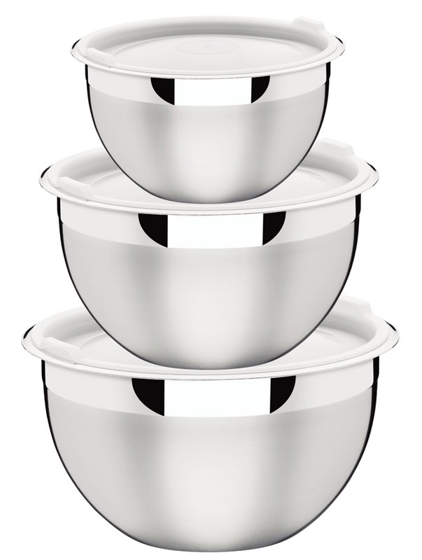 Imagem do produto Tramontina Jogo de Potes Cucina em Aço Inox com Tampa Plástica 3 Peças